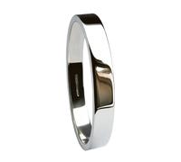 18ct Oro Bianco Profilo Piatto Matrimonio Anelli Grade1 UK Hm Fascia 2mm 3mm 4mm