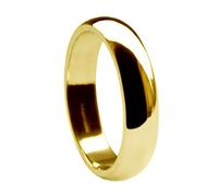 18ct Oro Giallo a D Matrimonio Anelli Pesante 2, 3, 4, 5, 6mm 750 UK Hm Band H-Z