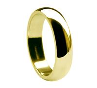 18ct Oro Giallo a D Matrimonio Anelli Pesante 2, 3, 4, 5, 6mm 750 UK Hm Band H-Z
