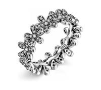 18K Gold Plating 925 Sterling Silver CZ Dazzling Daisy Rings Cubic Zirconia Flower Rings Stackable Ring Gifts for Women Mom Mother Wife Girls