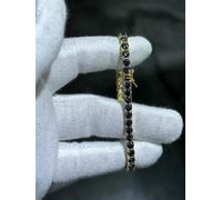 18k Oro Giallo Argento Sterling .925 Topazio Mistico 4mm Largo Tennis Bracciale