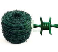 18KG FILO SPINATO PLASTIFICATO PER RETE PER RECINZIONE FILO NÂ° 14 ROTOLO 200 M: