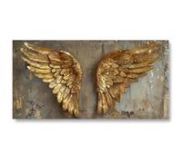 18meng Art Quadro Astratto Oro 200 x 100 cm Modern Tela Tela Quadro grande Soggiorno Camera da Letto Cucina Ufficio Quadro su Tela Stampa Stampa Stampa artistica senza cornice