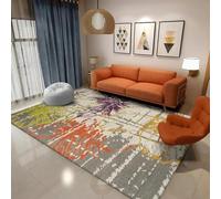 18meng Art Tappeto a pelo corto, 120 x 180 cm, astratto chic, con schizzi di inchiostro, moderno, morbido, effetto marmo, per soggiorno, camera da letto, sala da pranzo, corridoio, rettangolare,