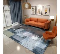 18meng Art Tappeto a pelo corto, 90 x 180 cm, astratto chic, con schizzi di inchiostro, moderno, morbido, effetto marmo, per soggiorno, camera da letto, sala da pranzo, corridoio, rettangolare,