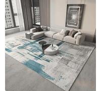 18meng Art Tappeto da soggiorno 100 x 150 cm, design astratto, alla moda, a righe, per soggiorno, camera da letto, sala da pranzo, corridoio, rettangolare, lavabile in lavatrice