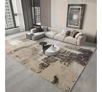 18meng Art Tappeto da soggiorno 140 x 200 cm marrone nero astratto design moda a righe tappeti per soggiorno camera da letto sala da pranzo corridoio tappeto rettangolare lavabile in lavatrice