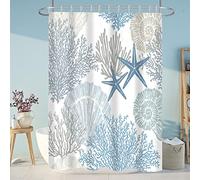 18meng Art Tenda da doccia 140 x 200 cm, impermeabile, lavabile, antimuffa, in poliestere, effetto 3D, effetto oceano Shower Curtains in tessuto di poliestere, per bagno, vasca da bagno con 12 anelli