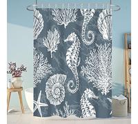 18meng Art Tenda da doccia 270 x 200 cm, impermeabile, lavabile, antimuffa, in poliestere, effetto 3D, effetto oceano Shower Curtains in tessuto di poliestere, per bagno, vasca da bagno con 12 anelli