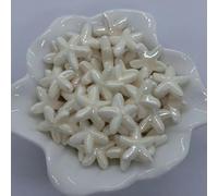 18mm 30 pz Stella Marina Piatta Perline di Porcellana Perline di Ceramica per la Produzione di Gioielli Collane Bracciale Perline Allentate Del Distanziatore Pendenti e Ciondoli Artigianato Fare
