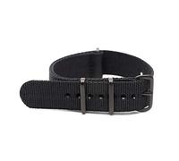 18mm Men Watch accessori cintura/20mm/22mm/24mm cinturino NATO Banda morbido e traspirante sport orologio da polso, Nero, 24mm