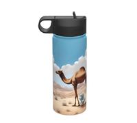 18oz Cammello Sport Cammello Bottiglia d'acqua isolata, in acciaio inox paglia bottiglia d'acqua per il campeggio fitness escursionismo all'aperto
