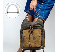 18Pcs 1.9cm a Ferro di Cavallo Cinghia Argento D Anelli Portachiavi per Auto Key