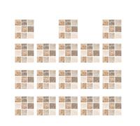 18Pcs Adesivi Murali Mattonelle di Mosaico Buccia E di Piastrelle Backsplash Piastrelle Impermeabile A Prova di Olio Decalcomanie Smontabili per Bagno E Cucina 10X10x0. 05