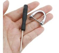 18Pcs D Anelli a Vite Catena 1.9cm a Ferro di Cavallo Cinghia per Chiavi Auto