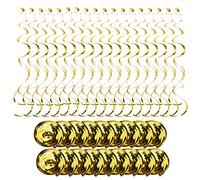 18pcs Decorazioni Feste Appendere a Spirale, Decorazioni Soffitti a Spirale Oro, Riutilizzabili Stelle Filanti a Spirale, Ghirlanda a Spirale per Baby Shower,Matrimonio,Natale,Forniture Bomboniere