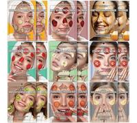 18Pcs Maschere Viso in Tessuto Stile Coreane per il Set Kit Regalo Bambina Idratante Acido Ialuronico Ragazze Tante Face Mask Korean Skin Care Nutriente Lenitive Idratazione Profonda Ogni Della Pelle