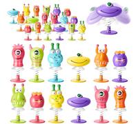 18Pcs Mostro Giocattoli Jump con Molla a Salto, Giocattoli Mostri Rimbalzanti per Bambini, Saltano, per Bambini, regali di compleanno (colori casuali)