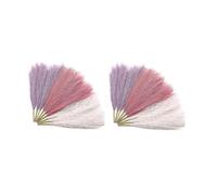 18pcs Pampas Grass Pink 17.7 Inch, Artificial Pampas Grass Faux Pink Pompas Grass Decor, Grass Blus