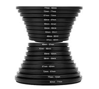 18pcs Step Up/Down Lens Filter Adapter Set Filtro Metallo Adattatore 37-82mm 82-37mm Mount Obiettivo Della Macchina Fotografica Kit di Accessori E Set Fotocamera