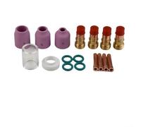 18pcs TIG saldatura ugello e tazza di calore Kit per lenti a gas tozze WP17/18/26, progettato per 2 4mm 3/32 Uso