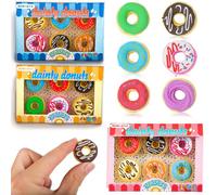 18Pezzi Gomma per ciambelle, mini gomme per bambini, simpatico puzzle di ciambelle, novità, disegni di dolci colorati e divertenti, perfetti per la scuola, i premi per bambini e le feste.