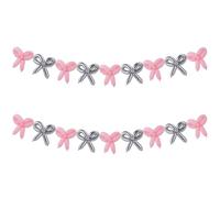 18pz Palloncini Fiocco, Graziosi Palloncini a Fiocco In Lattice Decorazioni Compleanno Palloncini a Fiocco Compleanno Decorazioni Perfette Feste Compleanno e Matrimoni(Rosa, Argento)