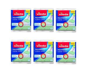 18pz VILEDA PAVIMENTI IGIENE PANNO 50% microfibra Extra assorbenza