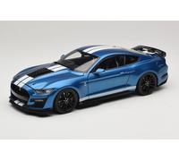 Ford Shelby Mustang GT500 2022 Blu Metallizzato Bianco Modellino 1:18 Ixo Models