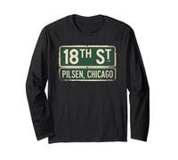 18th Street Pilsen Chicago Quartiere Orgoglio Illinois Maglia a Manica