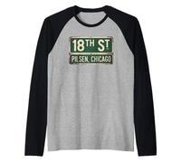 18th Street Pilsen Chicago Quartiere Orgoglio Illinois Maglia con Maniche Raglan