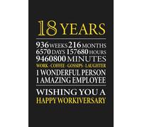 18th Year Work Anniversary: Employee Appreciation Gift for Job Milestone of 18 Years of Service