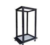 18U 4 Post Open Frame 19" Network Server Rack Cabinet Profondità regolabile 24"-37" per rete o server Nuovo!
