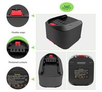18V 6AH Li-ion Batteria per Bosch 1600A005B0 PBA PSR PST 18 LI-2 PML ALB 18 Li