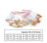18values*10pcs =180pcs Monolithic Ceramic Capacitor 20pF~1uF,ceramic capacitor Assorted Kit MQXFCZUX