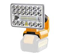 18W 2000LM Faretto da lavoro a LED senza fili multifunzionale a lungo raggio con porta USB Torcia compatibile con Dewalt 18V Li-ion per torcia esterna, luce da cantiere, luce da campo (senza batteria)