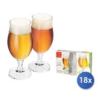 18x Calici In Vetro Trasparente Executive Per Birra 0,3Cl