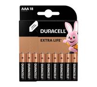 18x Duracell AAA LR03 1,5V Batterie Alcaline Monouso Original Pack