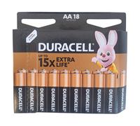 18x Duracell Batterie Alcaline AA LR6 1,5V MN1500 Potenza Duratura