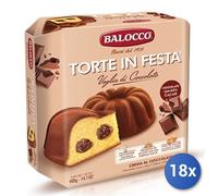 18x Multipack Balocco Torta In Festa Cioccolato Gr 400