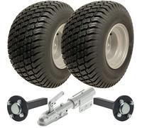 18x8.50-8 Atv Rimorchio Kit Wanda P332 Ruote Mozzo & Stub Assi Perno Hitch 750kg
