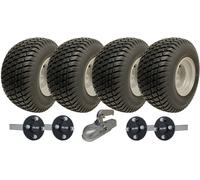 18x8.50-8 Doppio Asse Atv Rimorchio Kit Ruote,Aklo Assi Mozzo & Albero + Intoppo