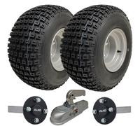 18x9.50-8 Atv Quad Rimorchio Kit,Nodoso Ruote Al-Ko Hub & Stub Assi Cast Attacco