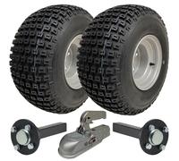 18x9.50-8 Atv Quad Rimorchio Kit, Nodoso Ruote Mozzo & Stub Assi Forma Attacco