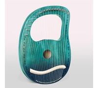 19/09/21 Stringhe Lyre Harp con Chiave di Sintonia Borsa di Stoccaggio Panno di Pulizia, Arpa Lira Principiante In Mogano, Arpa a Leva concerto(19-string-box style-navy)