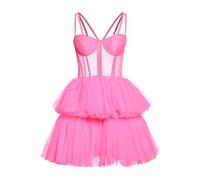 19:13 DRESSCODE - Abito Mini in Tulle con Bustier Corsetto - - Dresses - Donna - Rosa - S