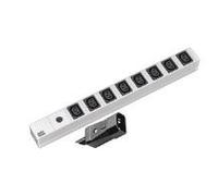 19" 1U 8xIEC 1xfusibile 10A alimentazione NEW