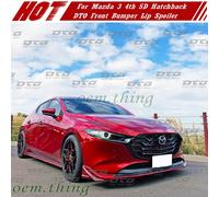 19-22 Fit FOR Mazda 3 4th BP 5D Hatchback DTO Front Bumper Lip Spoiler Unpainted