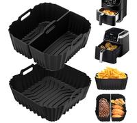 19-23CM Accessori Friggitrice ad Aria, Teglie per Friggitrice ad Aria per Ninja Max Pro 6,2 L, Philips 6,2L, Cosori 5,5L/6,0L, Accessori Airfryer in silicone riutilizzabili