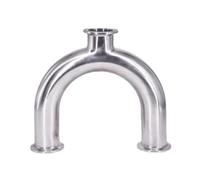 19 25 32 38 51 63 76mm Pipe 1.5" 2" 3" U Shaped Bend 3 Ways SUS 304 Stainless Fitting Spliter(316,25MM OD K50.5MM_U TYPE)